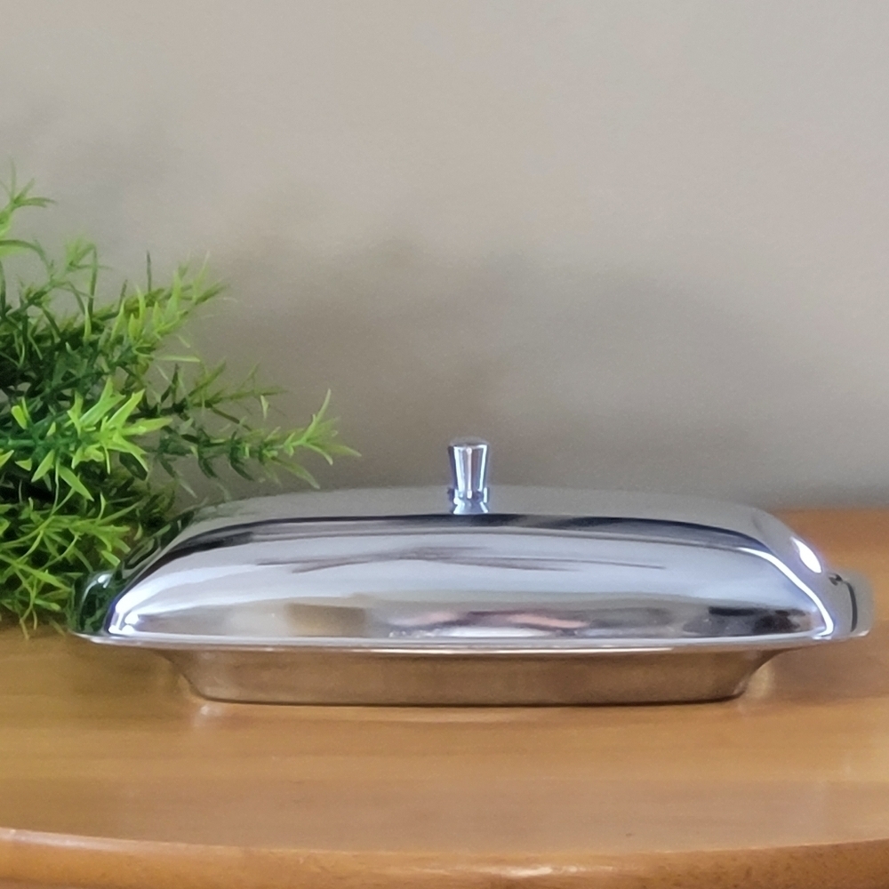 Vintage Silver Covered Butter Dish